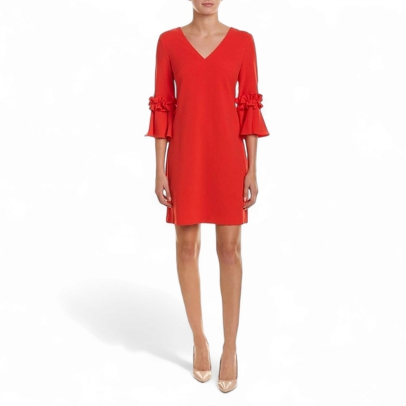 Jessica Simpson Women's Yara Ruffled Mini Dress with Belled Sleeves Standard, Obsidian-wispy Ditsies, XS : Buy Online at Best Price in KSA - Souq is now